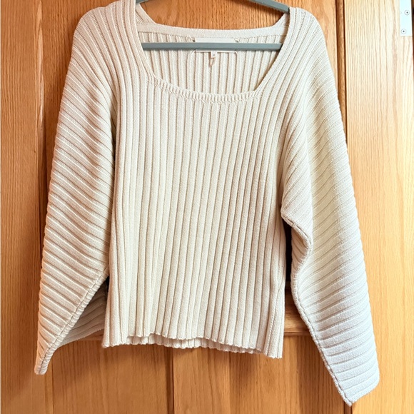 Mara Hoffman Sweaters - Mara Hoffman Jocelyn Cream Ribbed Women's Sweater